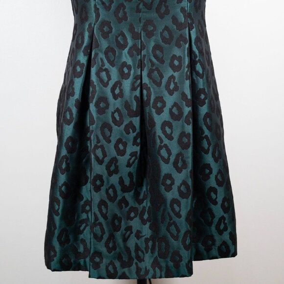 Ann Taylor LOFT Petite Leopard Jacquard Flare Dress - Picture 9 of 12